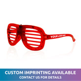 LED Red Slotted Glasses